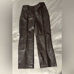 LOFT Genuine Leather Dark Brown Pants